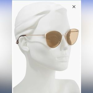 Tom Ford Zeila 60mm Mirrored Cat Eye Sunglasses